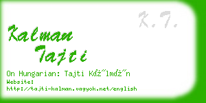 kalman tajti business card